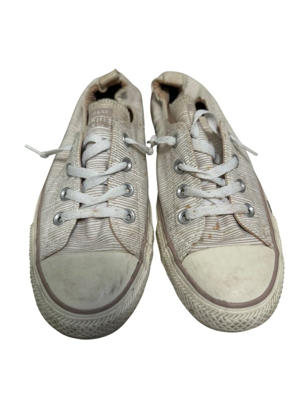 Converse Chuck Taylor All Star Womens Striped Canvas Slip-On Sneakers Size 10 Be